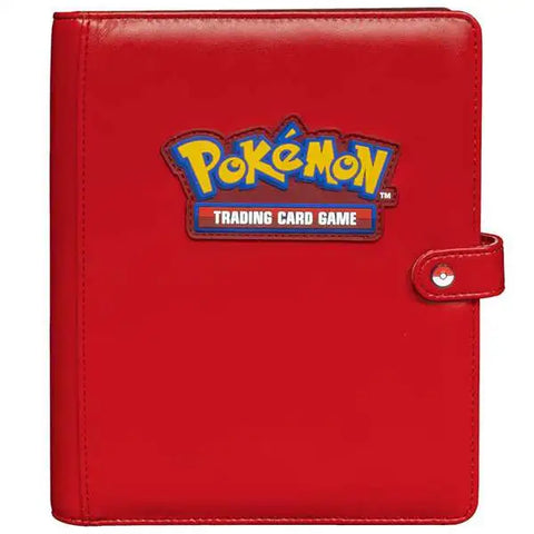 Ultra PRO Pokemon 4-Pocket Premium Red Snap Binder