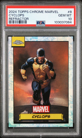Cyclops [Refractor] #8 PSA 10 [Topps Chrome Marvel 2024]