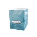 Ultra PRO Marble Satin Cube Deck Box - Light Blue / White
