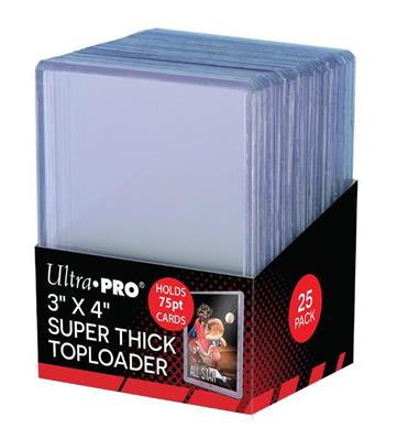 Ultra PRO 3" X 4" Thick 75PT Toploader (25)