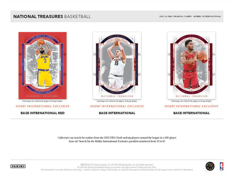 Panini National Treasures NBA Basketball 2023/24 - International Hobby Box