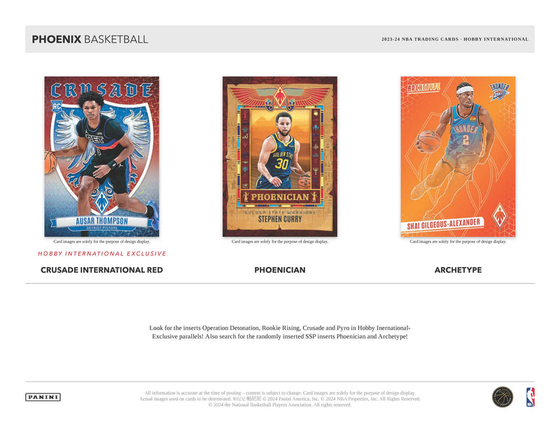 Panini Phoenix NBA Basketball 2023/24 - International Hobby Box