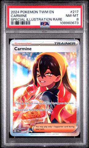 Carmine [Special Illustration Rare] #217 PSA 8 [Pokemon Twilight Masquerade 2024]