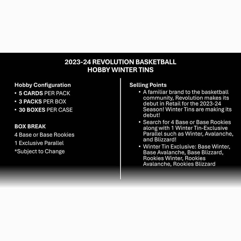 Panini Revolution NBA Basketball 2023/24 - Winter Tin