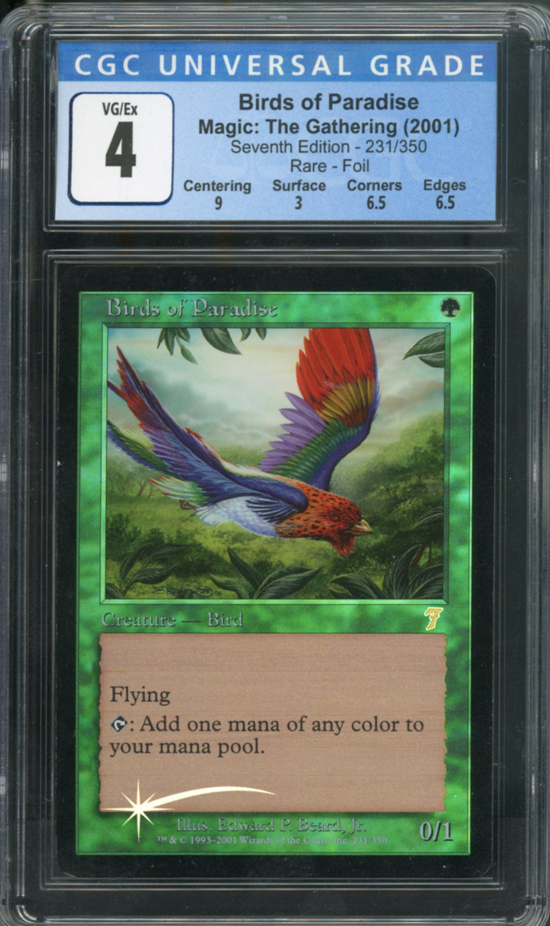 Birds of Paradise Foil CGC 4 [Seventh Edition]