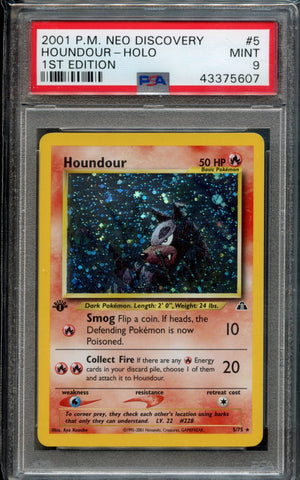 Houndour #5 1st Edition PSA 9 [Neo Discovery]
