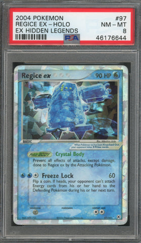Regice EX #97 PSA 8 [Ex Hidden Legends]