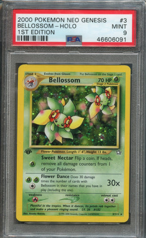 Bellossom #3 1st Edition PSA 9 [Neo Genesis]