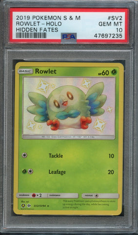 Rowlet #SV2 PSA 10 [Hidden Fates]