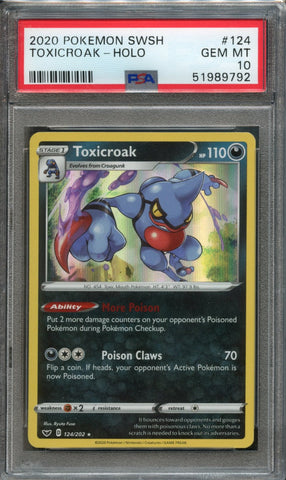 Toxicroak #124 PSA 10 [Sword & Shield]