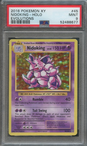 Nidoking #45 PSA 9 [Evolutions]