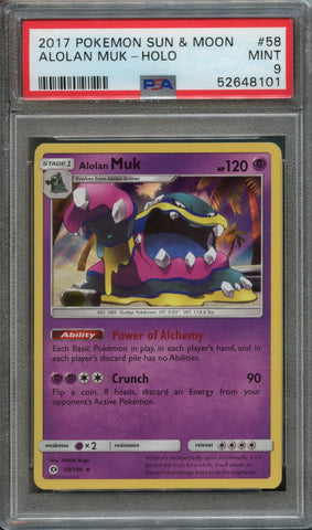 Alolan Muk #58 PSA 9 [Sun & Moon]