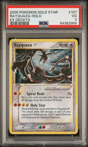 Rayquaza Gold Star #107 PSA 3 [Deoxys]