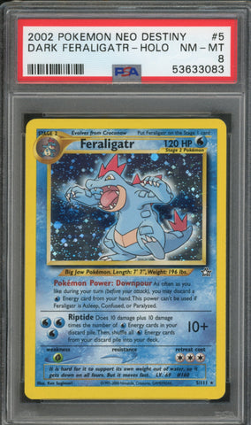 Feraligatr #5 PSA 8 (mislabel) [Neo Genesis]