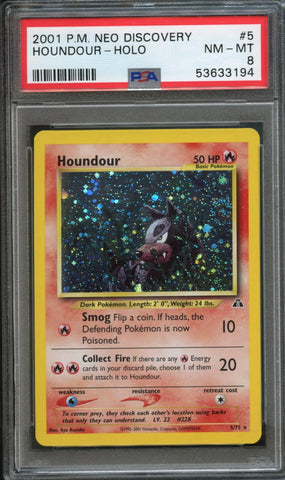 Houndour #5 PSA 8 [Neo Discovery]