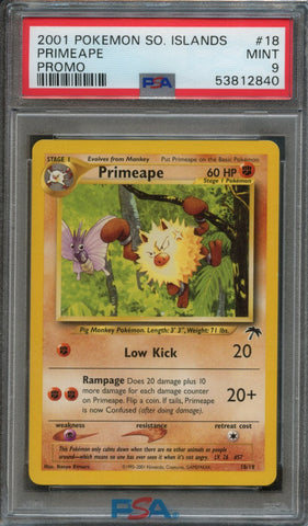 Primeape #18 PSA 9 [Southern Islands]