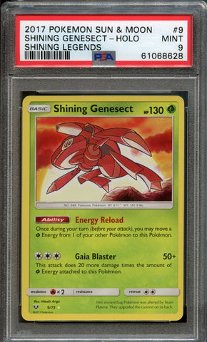 Shining Genesect #9 PSA 9 [Shining Legends]