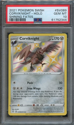 Corviknight #SV089 PSA 10 [Shining Fates]