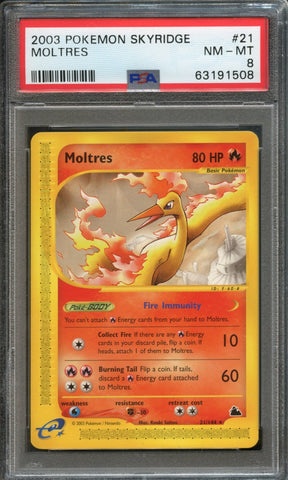 Moltres #21 PSA 8 [Skyridge]
