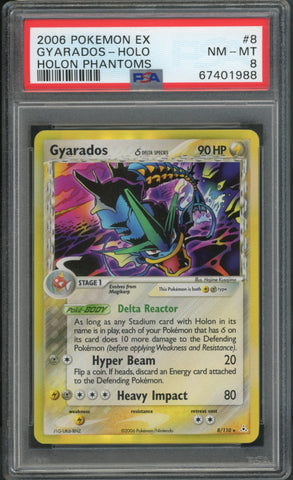 Gyarados #8 PSA 8 [Holon Phantoms]