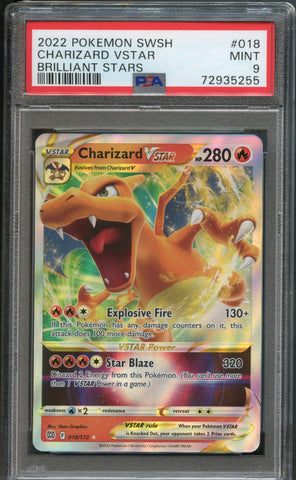 Charizard VSTAR #018 PSA 9 [Brilliant Stars]