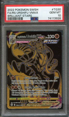 Rapid Strike Urshifu VMAX #TG30 PSA 10 [Brilliant Stars]