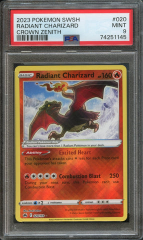 Radiant Charizard #020 PSA 9 [Crown Zenith]