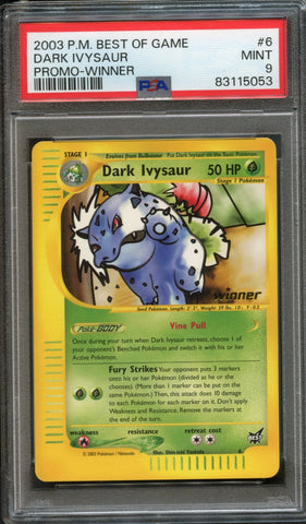 Dark Ivysaur [Winner] #6 PSA 9 [Best Of Game]