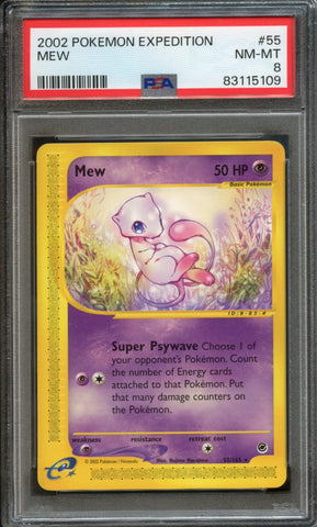 Mew #55 PSA 8 [Expedition Base Set]