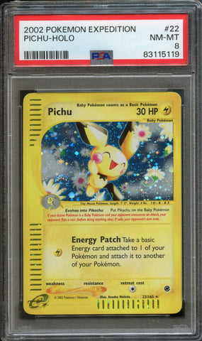 Pichu #22 PSA 8 [Expedition Base Set]