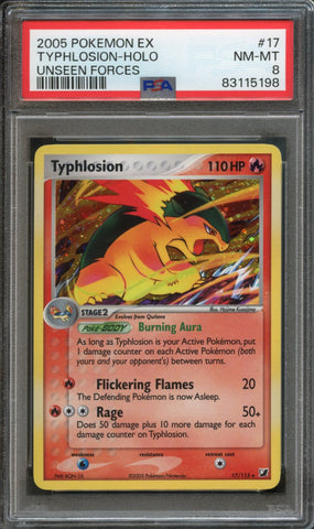 Typhlosion #17 PSA 8 [Unseen Forces]