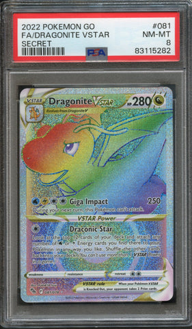 Dragonite VSTAR #81 PSA 8 [Pokemon GO]