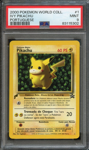 Ivy Pikachu #1 PSA 9 Portuguese [Pikachu World Collection]
