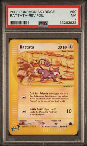 Rattata [Reverse Holo] #90 PSA 7 [Skyridge]