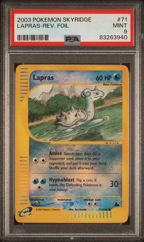 Lapras [Reverse Holo] #71 PSA 9 [Skyridge]