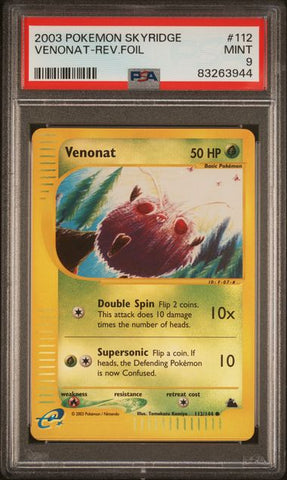 Venonat [Reverse Holo] #112 PSA 9 [Skyridge]