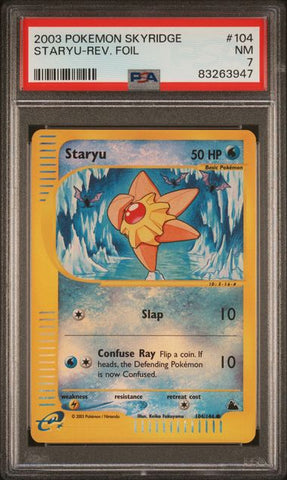 Staryu [Reverse Holo] #104 PSA 7 [Skyridge]