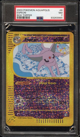 Espeon [Box Topper] #6 PSA 7 [Aquapolis]
