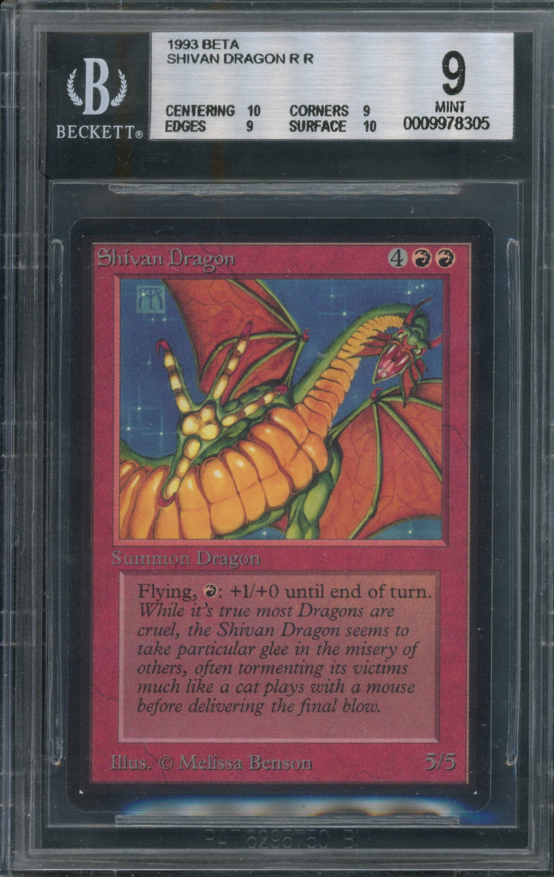 Shivan Dragon BGS 9Q++ [Limited Edition Beta]