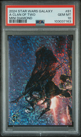 A Clan Of Two [Mini Diamond] #81 PSA 10 [Topps Chrome Star Wars Galaxy 2024]