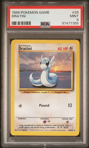 Dratini #26 PSA 9 [Pokemon Game 1999]