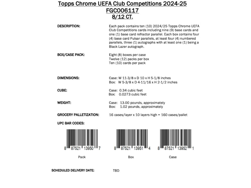 Topps Chrome UEFA Club Competitions 2024/25 - Jumbo Box