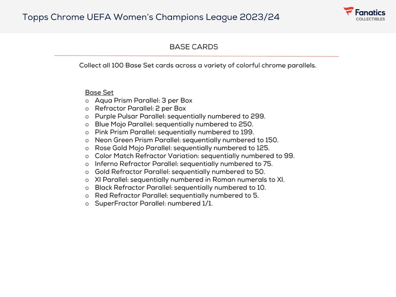 Topps Chrome UEFA Women's Champions League 2023/24 - Value Box