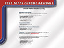 Topps Chrome Baseball 2025 - Mega Box