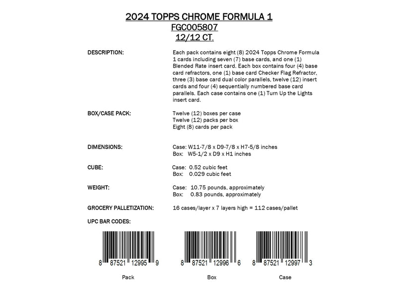 Topps Chrome Formula 1 2024 - Hobby Box