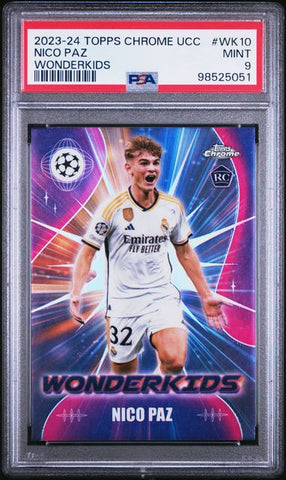 Nico Paz #WK10 Wonderkids PSA 9 [2023-24 Topps Chrome Uefa Club Competitions]