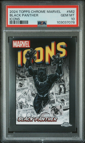 Black Panther #MI2 PSA 10 [Topps Chrome Marvel Marvel Icons 2024]