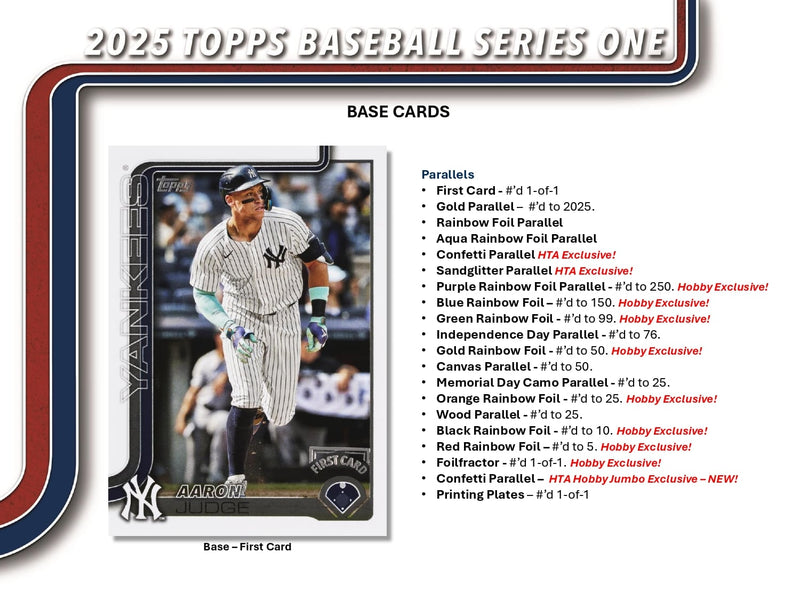 Topps MLB Baseball Series 1 2025 - Jumbo Box