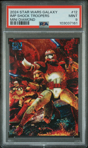 Imp Shock Troopers [Mini Diamond] #12 PSA 9 [Topps Chrome Star Wars Galaxy 2024]