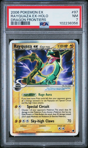 Rayquaza Ex Holo [Dragon Frontiers] #97 PSA 7 [ Ex Dragon Frontiers 2006]